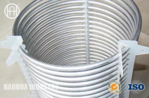 Stainless steel coiled tube for beverage cooling
